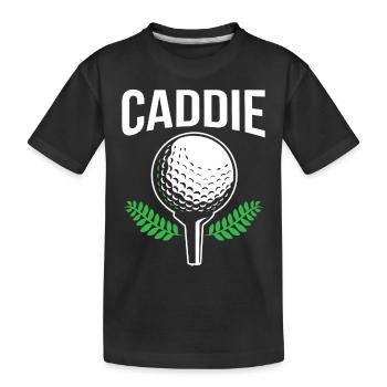 Caddie Golfing Profession Golfer Golfer - Kids' Premium Organic T-Shirt - black - Front