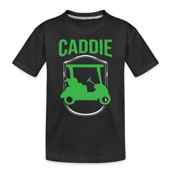 Caddie Profession Golfer Golf Golf - Kids' Premium Organic T-Shirt - black - Front