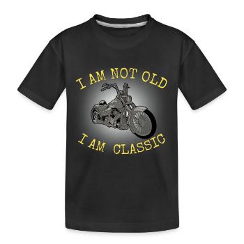 Ich bin nicht alt Ich bin klassisch - Kinder Premium Bio T-Shirt - Schwarz - Vorne
