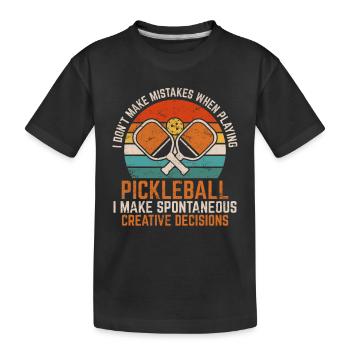 Je ne fais pas d’erreurs Drôle pickleball Player Spor - T-shirt bio Premium Enfant - noir - Devant