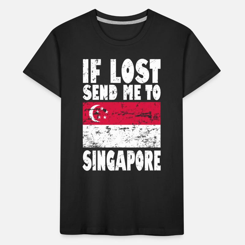 Drapeau de Singapour T-shirt bio Premium Enfant