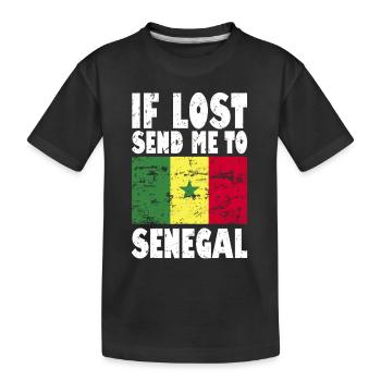 Drapeau du Sénégal - T-shirt bio Premium Enfant - noir - Devant