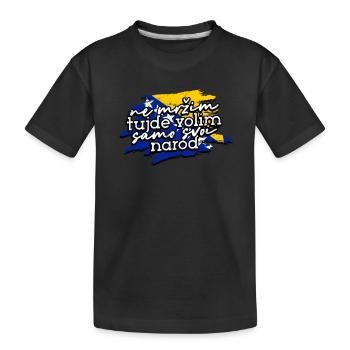 La Bosnie des Balkans dit drapeau fier - Balkans - T-shirt bio Premium Enfant - noir - Devant