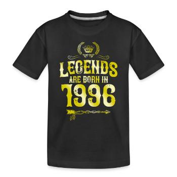 1996 legends born in - Kids' Premium Organic T-Shirt - black - Front