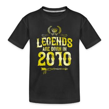 2010 legends born in - Kids' Premium Organic T-Shirt - black - Front