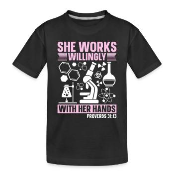 Labor Chemie Labortechniker Wissenschaft Geschenk - Kinder Premium Bio T-Shirt - Schwarz - Vorne