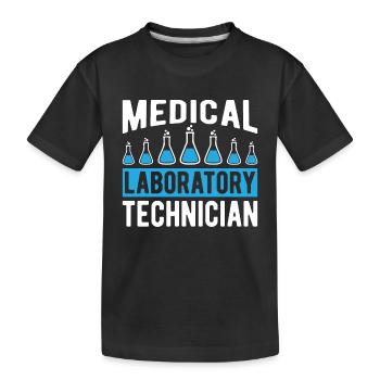 Chemie Labor Labortechniker Wissenschaft Geschenk - Kinder Premium Bio T-Shirt - Schwarz - Vorne