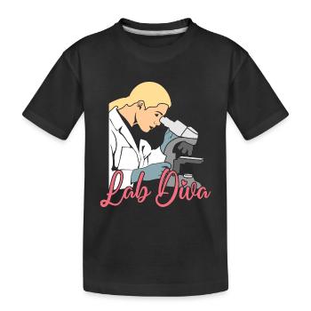 Technicien de laboratoire Laboratoire Diva Science Cadeau - T-shirt bio Premium Enfant - noir - Devant