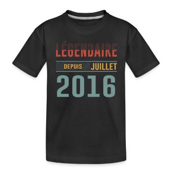 Juillet 2016 Anniversaire Idée Cadeau Vintage - T-shirt bio Premium Enfant - noir - Devant