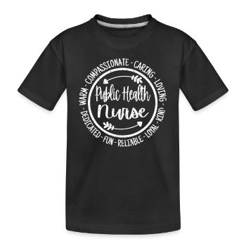Escouade des infirmières en soins infirmiers de santé publique - T-shirt bio Premium Enfant - noir - Devant