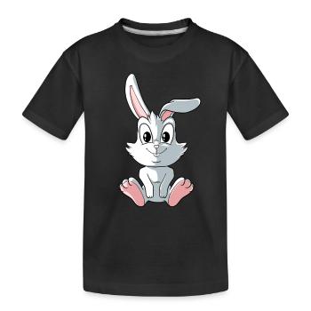 Rabbit Rabbit - Kids' Premium Organic T-Shirt - black - Front