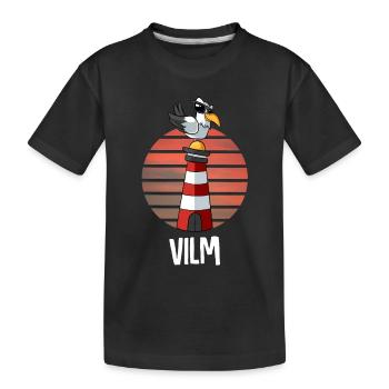 Ostseeinsel Vilm - Kinder Premium Bio T-Shirt - Schwarz - Vorne