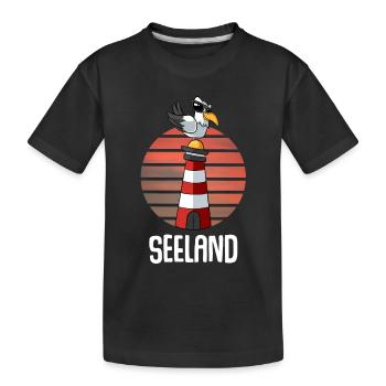 Ostseeinsel Seeland - Kinder Premium Bio T-Shirt - Schwarz - Vorne