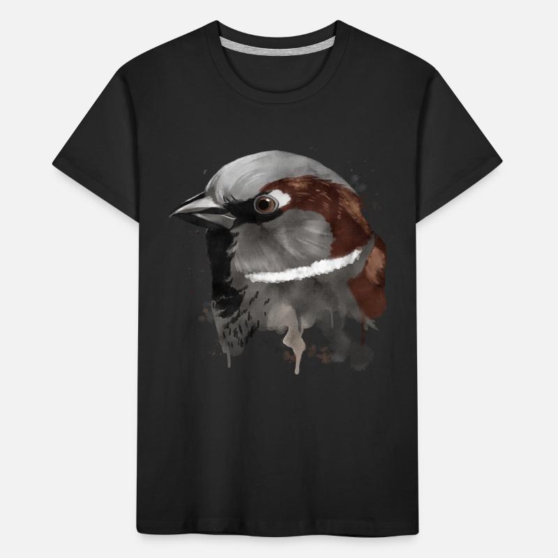 Haussperling Splash Hausspatz Vogel Spatz Kinder Premium Bio T-Shirt