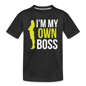Je suis mon propre patron Mama CEO Fondateur - T-shirt bio Premium Enfant - noir - Devant