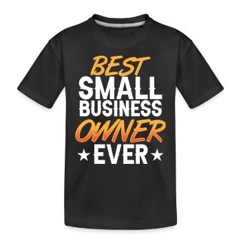 Meilleur propriétaire de petite entreprise fondateur de PDG - T-shirt bio Premium Enfant - noir - Devant