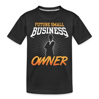 Future Owner of A Small Business CEO - Kids' Premium Organic T-Shirt - black - Front