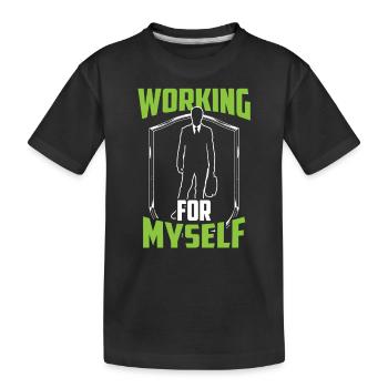 Pour moi travail PDG entrepreneurs fondateurs - T-shirt bio Premium Enfant - noir - Devant