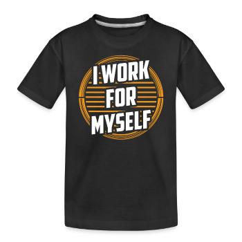 Je travaille pour moi-même entrepreneur fondateur - T-shirt bio Premium Enfant - noir - Devant