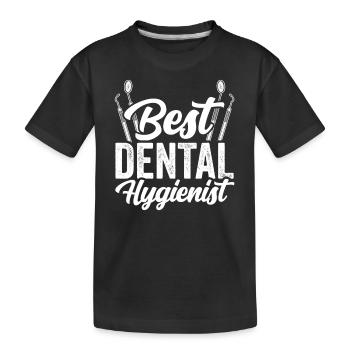 Meilleur hygiéniste dentaire Dentiste hygiène dentaire - T-shirt bio Premium Enfant - noir - Devant
