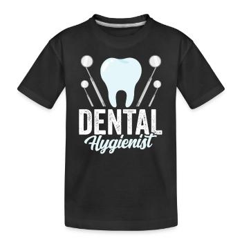Dental Hygienist Team Dental Hygiene Dentist - Kids' Premium Organic T-Shirt - black - Front