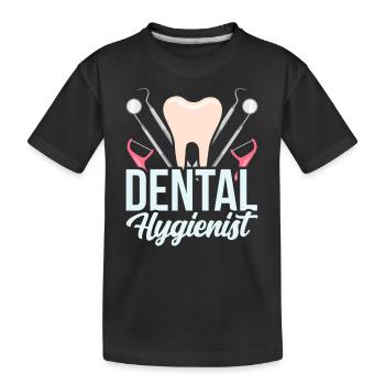 Hygiénistes dentaires Équipe d’hygiène dentaire Dentiste - T-shirt bio Premium Enfant - noir - Devant