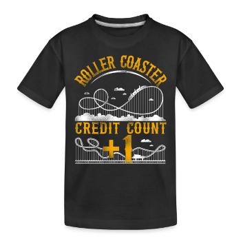 Roller Coaster Vintage Roller - Kids' Premium Organic T-Shirt - black - Front