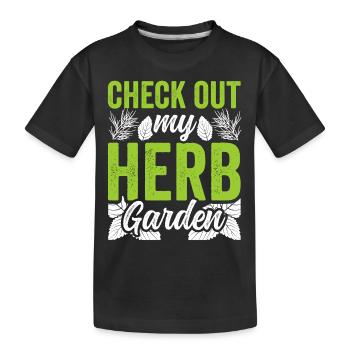 Découvrez mes herbes de jardin d’herbes aromatiques - T-shirt bio Premium Enfant - noir - Devant