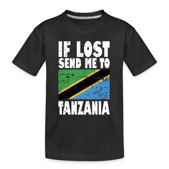 Drapeau de la Tanzanie - T-shirt bio Premium Enfant - noir - Devant