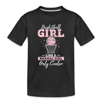 Basketball Girl Funny Basketball Player Basketball - Kinder Premium Bio T-Shirt - Schwarz - Vorne
