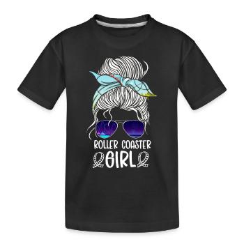 Roller Coaster Girl Sunglasses - Kinder Premium Bio T-Shirt - Schwarz - Vorne