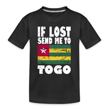 Drapeau du Togo - T-shirt bio Premium Enfant - noir - Devant