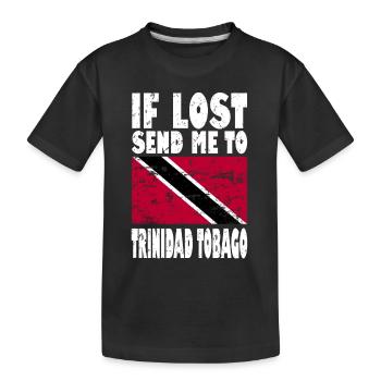 Drapeau de Trinité-et-Tobago - T-shirt bio Premium Enfant - noir - Devant