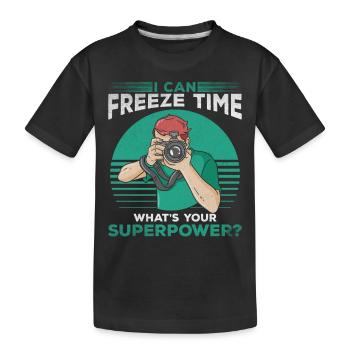 Je peux geler le temps Qu’est-ce que c’est que votre - T-shirt bio Premium Enfant - noir - Devant