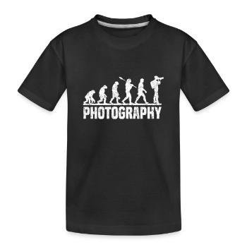 Photographie Evolution Photographe Evolution Photo - T-shirt bio Premium Enfant - noir - Devant