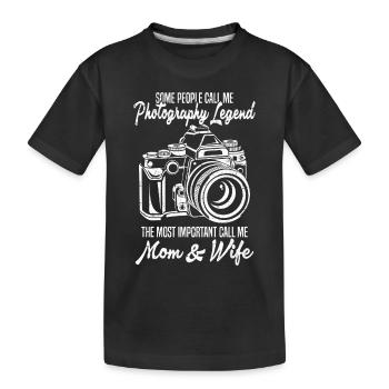 Photography Legend The Most Important Call Me Mom & - Kids' Premium Organic T-Shirt - black - Front