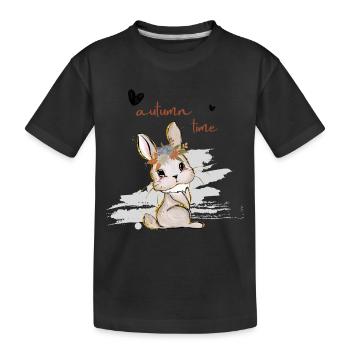 Feuille Automne Arbre Orange Automne Feuilles Saison - T-shirt bio Premium Enfant - noir - Devant