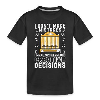 Organ Organist Organ Player - Kids' Premium Organic T-Shirt - black - Front