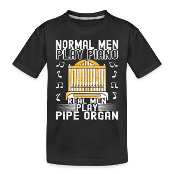 Organ Organist Organ Player - Kids' Premium Organic T-Shirt - black - Front