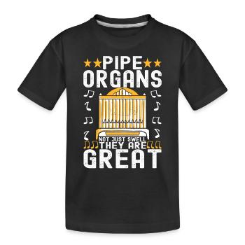 Organ Organist Organ Player - Kids' Premium Organic T-Shirt - black - Front