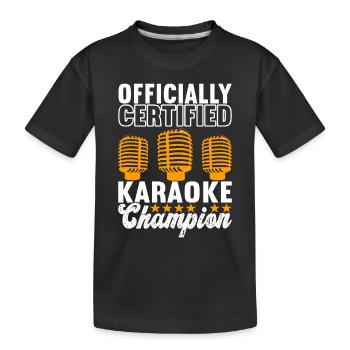 Karaoke Karaoke Evening - Kids' Premium Organic T-Shirt - black - Front