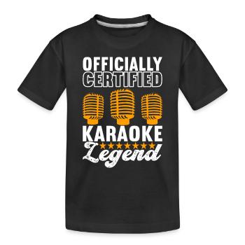 Karaoke Karaoke Evening - Kids' Premium Organic T-Shirt - black - Front