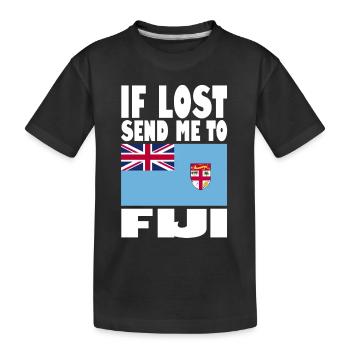 Drapeau des Fidji - T-shirt bio Premium Enfant - noir - Devant
