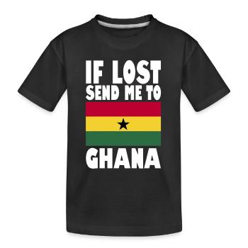 Drapeau du Ghana - T-shirt bio Premium Enfant - noir - Devant