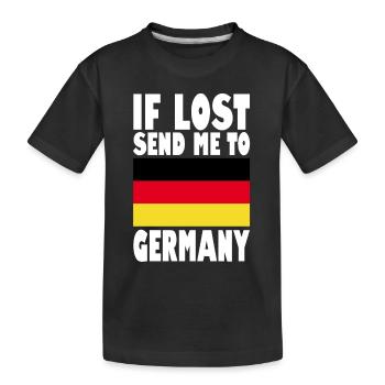 Germany Flag Slogan - Kids' Premium Organic T-Shirt - black - Front