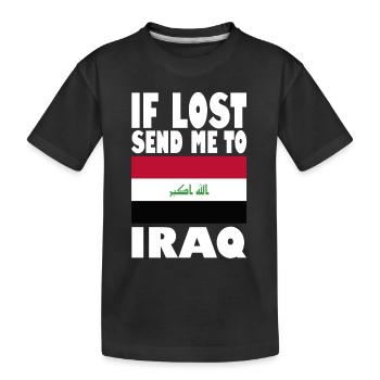 Irak Flagge Spruch - Kinder Premium Bio T-Shirt - Schwarz - Vorne