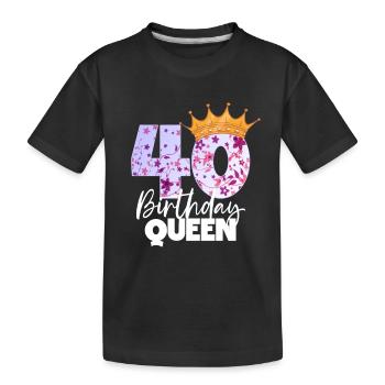 Il y a 40 ans, j’étais le 40 le plus rapide. - T-shirt bio Premium Enfant - noir - Devant