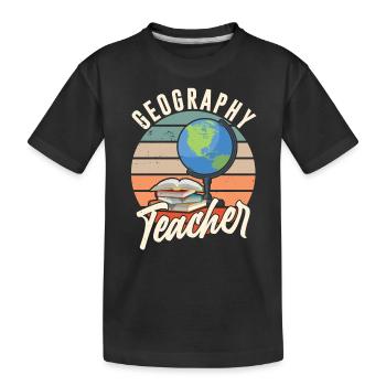 Professeur de géographie Géographie Profession de géographie - T-shirt bio Premium Enfant - noir - Devant