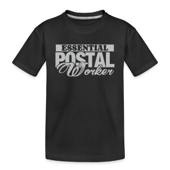Unverzichtbarer Postmitarbeiter Postbote - Kinder Premium Bio T-Shirt - Schwarz - Vorne