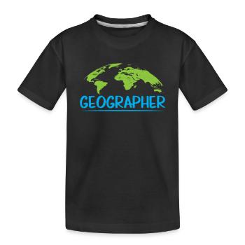 Geography Geography Profession Geography Student - Kids' Premium Organic T-Shirt - black - Front